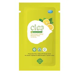 Clea Set of 5 Lemon & Tulsi Cleansing & Makeup Remover Wet Wipes - 10 Pulls each image 3