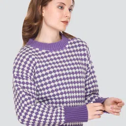 GOSHA & MAU Geometric Printed Woollen Pullover image 3