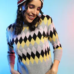 Campus Sutra Printed Pullover-44