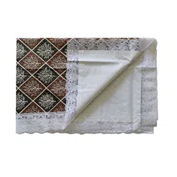 Kuber Industries Black, White & Brown Printed Rectangle Table Cover image 3