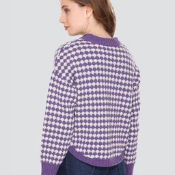 GOSHA & MAU Geometric Printed Woollen Pullover image 5