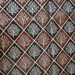Kuber Industries Black, White & Brown Printed Rectangle Table Cover image 5