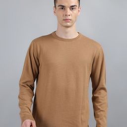 TIM PARIS Round Neck Cotton Pullover Sweater-image-91