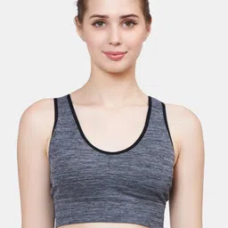 PLUMBURY Full Coverage All Day Comfort Removable Padding Rapid-Dry Workout Bra-43
