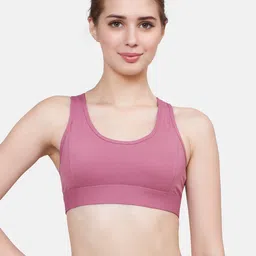 PLUMBURY Full Coverage All Day Comfort Removable Padding Rapid-Dry Workout Bra-image-11