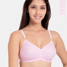 Souminie Pack Of 4 Full Coverage Pure Cotton Bra-image-18