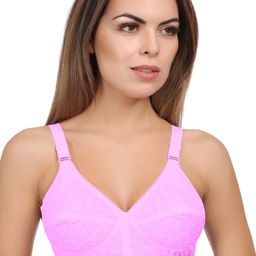 Eve's Beauty Floral Self Design Full Coverage Cotton Minimizer Bra With All Day Comfort-picture-4