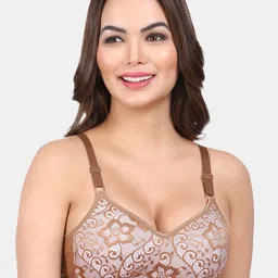 Amour Secret Self Design Non Padded Non-Wired Full Coverage Seamless T-shirt Bra-0