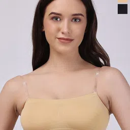 Floret Pack Of 2 Full Coverage Non Padded Bandeau Bras With All Day Comfort-23
