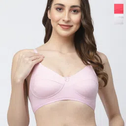 College Girl Pack of 3 Medium Coverage Non Padded T-shirt Bras With All Day Comfort-picture-18