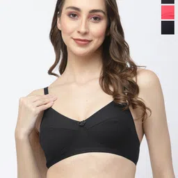 College Girl Pack Of 3 Medium Coverage Bra All Day Comfort-15