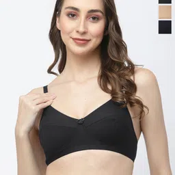 College Girl Pack Of 3 Medium Coverage Bra All Day Comfort-17