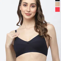 College Girl Pack Of 3 Medium Coverage Bra All Day Comfort-image-75