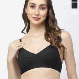 College Girl Pack of 3 Medium Coverage Non Padded T-shirt Bras With All Day Comfort-picture-13