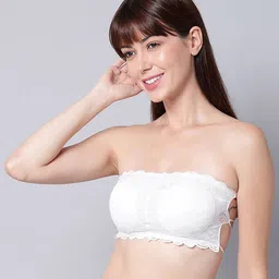 Aamarsh Floral Self Design Strapless Full Coverage Bandeau Bra With 360 Degree Support image 2
