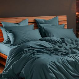 Myntra Elegant Homes Turquoise Blue 300 TC King Bedsheet with 2 Pillow Covers-image-102