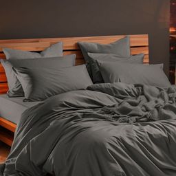Myntra Elegant Homes Grey 300 TC King Bedsheet with 2 Pillow Covers-image-92