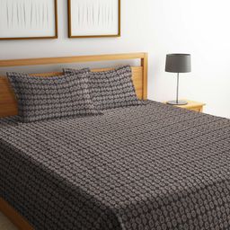 KLOTTHE  Printed TC 250-349 Cotton Double Bed Cover with 2 Pillow-Covers-image-103