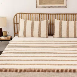House This 120 TC Pure Cotton Double Bed Bedsheet With 2 Pillow Cover-image-35