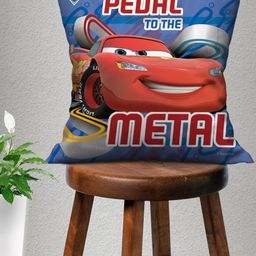 Disney Blue & Red Cars Printed Square Cushion Cover-11