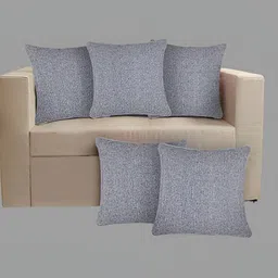 CASA-NEST Grey 5 Pieces Jute Cotton Cushion Covers-image-60