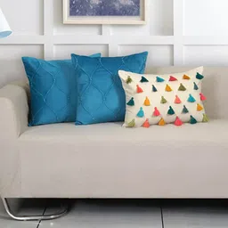 Ode & Cleo Set of 3 Cotton Square Cushion Covers-5