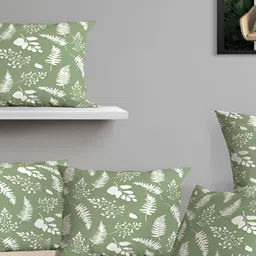 OASIS Green 5 Pieces Floral Cotton Square Cushion Covers-image-25