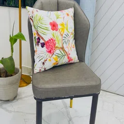 THROWPILLOW White & Pink Floral Printed Square Cushion Cover-image-53