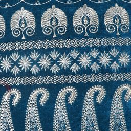 Decoghar Turquoise Blue & White 2 Pieces Embroidered Square Cushion Covers-image-43