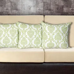 Texstylers Green 3 Pieces Ethnic Motifs Square Cushion Covers-3