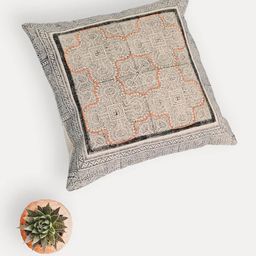 Art Avenue Jason White & Black Ethnic Motifs Cotton Square Cushion Cover-image-58