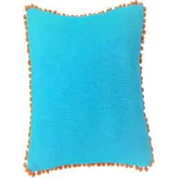 THROWPILLOW Turquoise Blue & Orange Square Cushion Covers-image-51