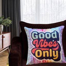 Tasseled Home Purple & Red Geometric Square Cushion Cover-image-31