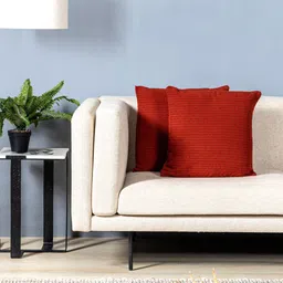 Contrast Living Red 2 Pieces Wool Square Cushion Covers-image-57