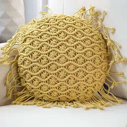 Textile and Beyond Yellow Round Cushion Covers-image-92