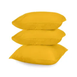 BIRD WING Yellow 3 Pieces Square Cotton Cushion Covers-image-92