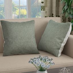 Story@home Grey & White Set of 2 Geometric Square Cushion Covers-17