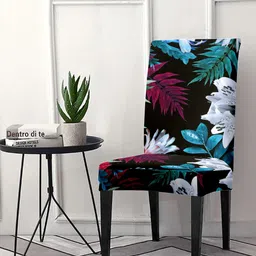 Cortina Set Of 4 Blue & Black Printed Chair Covers-image-71