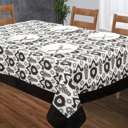 SHADES of LIFE  Black & White Printed Pure Cotton Table Covers-image-29