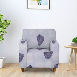 Cortina Lavender & Black Quirky-Printed Single-Seater Sofa Covers-14