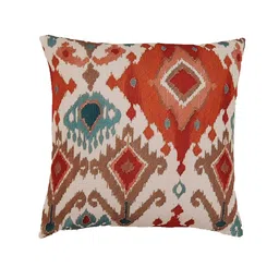 ZEBA Maroon & Peach-Coloured Set of 3 Abstract Square Cushion Covers image 5