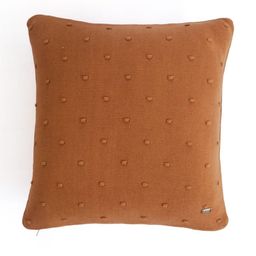 Pluchi Rust Embellished Pure Cotton Knitted Square Cushion Cover-19