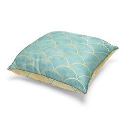 BIANCA Beige & Green Set of 3 Abstract Square Cushion Covers image 2