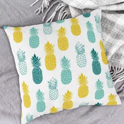 HOUZZCODE Green & White Set of 2 Abstract Square Cushion Covers image 4
