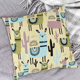 HOUZZCODE Green & Blue Set of 2 Conversational Square Cushion Covers image 4