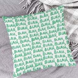HOUZZCODE Set of 2 Green & White Printed Square Cushion Covers image 2