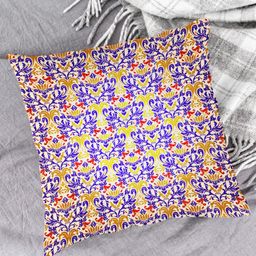 HOUZZCODE Purple & Black Set of 2 Abstract Square Cushion Covers image 3