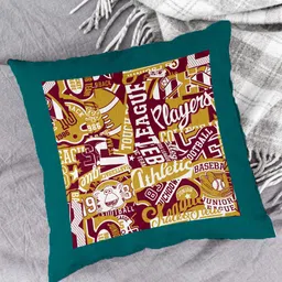 HOUZZCODE Green & White Set of 2 Square Cushion Covers image 3