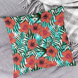 HOUZZCODE Multicoloured Set of 2 Floral Square Cushion Covers image 3