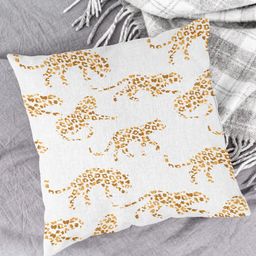 HOUZZCODE White & Beige Set of 2 Quirky Square Cushion Covers image 4